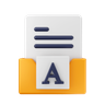 alphabet folder 3d logo