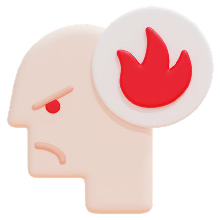 Angry Mind 3D Icon