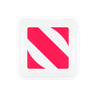 3d apple news application logo