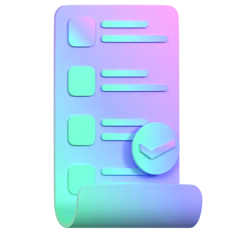Approved Checklist 3D Icon