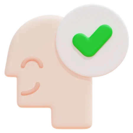 Approved Mind 3D Icon