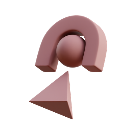 Arch Sphere And Triangle 3D Illustration