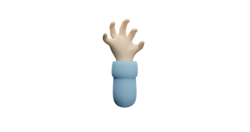 Argh hand gesture 3D Illustration