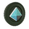 3d aurora coin logo