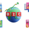 b2c 3d logos