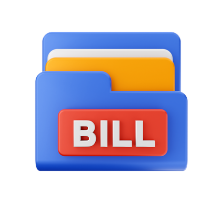 Bill Folder 3D Icon