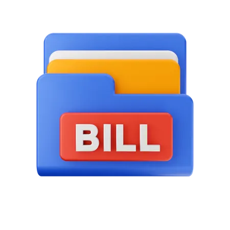 Bill Folder 3D Icon
