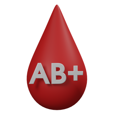 Blood AB Positive 3D Illustration