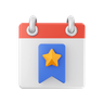 3d bookmark calendar emoji