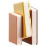 books pile emoji 3d