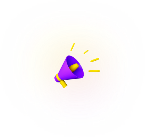 Bullhorn 3D Illustration
