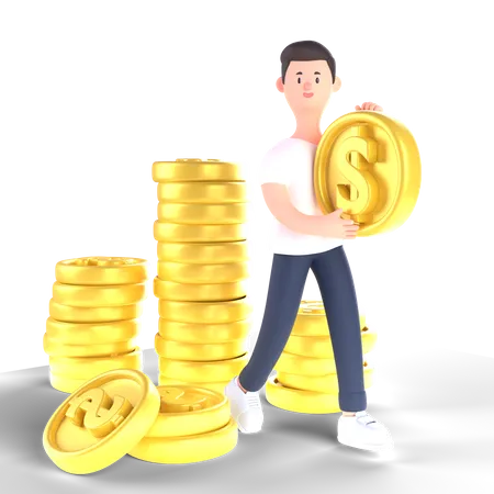 Business profit 3D Illustration