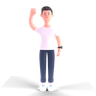 3d hello character