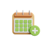 3d calendar emoji