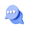 3d chat logo