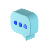 3d bubble chat logo