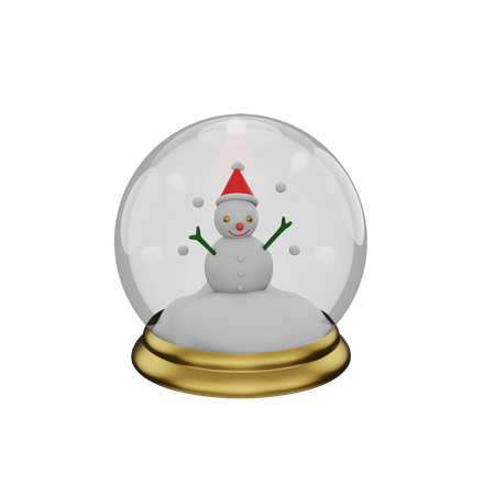 Christmas Snow Globe 3D Illustration