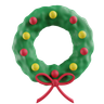 christmas wreath 3d logo