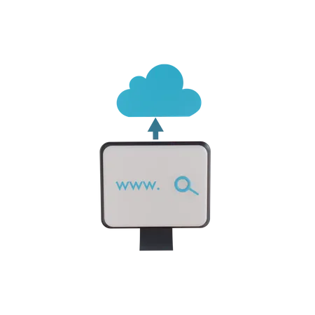 Cloud Domain 3D Icon