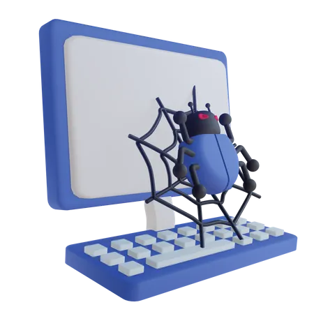 Computer Bug 3D Icon