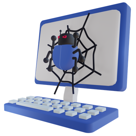 Computer Spider 3D Icon