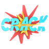 3d crack logo
