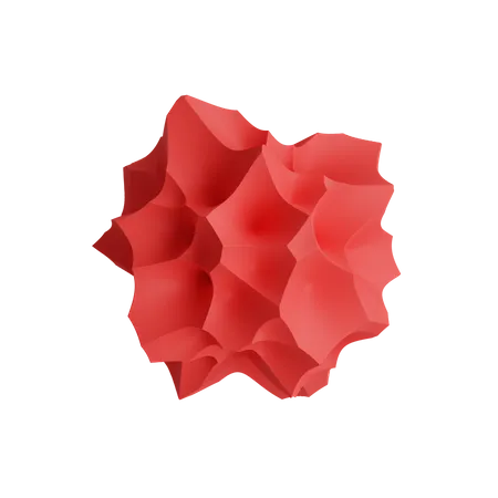 Crushed paper ball 3D Illustration