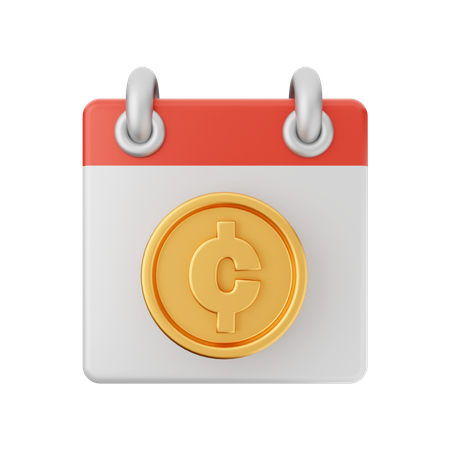 Crypto Coin Calendar 3D Icon