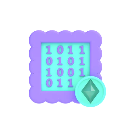 Cryptocurrency Encryption 3D Illustration