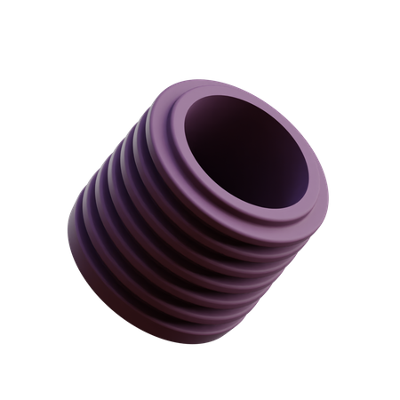 Cylinder Spring 3D Illustration