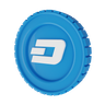 dash logo 3d illustration