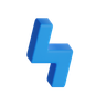 double l shape 3d logo