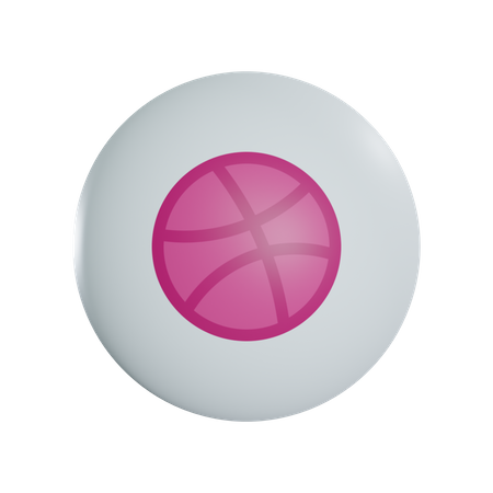 Dribbble Logo 3D Icon