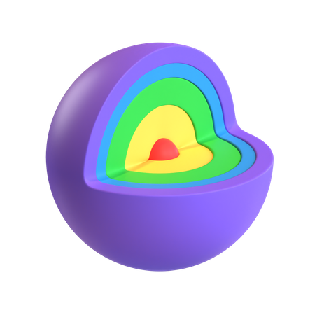 Earths Interior 3D Icon