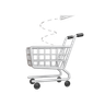 empty cart 3d logo