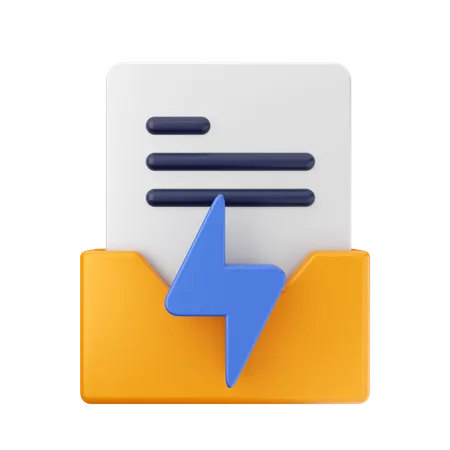 Energy Folder 3D Icon