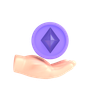 ethereum coin 3d illustration