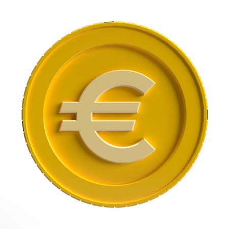 Euro Coin 3D Icon