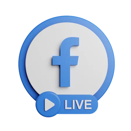 Facebook Live 3D Illustration