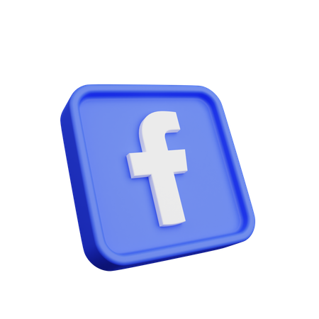Facebook Logo 3D Illustration