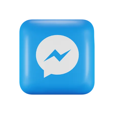 Facebook Messenger 3D Illustration