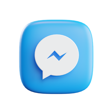 Facebook Messenger 3D Illustration