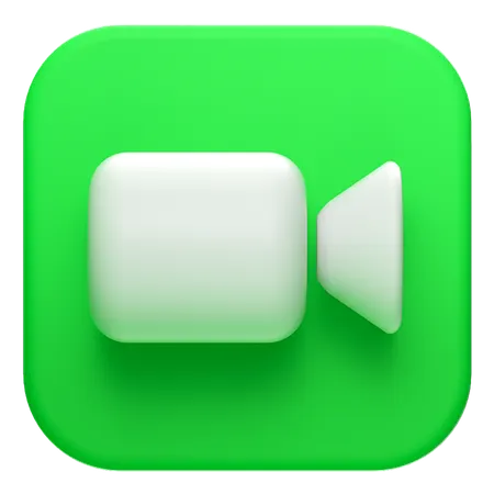 FaceTime Logo 3D Illustration