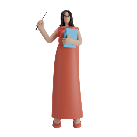 Female teacher 3D Illustration