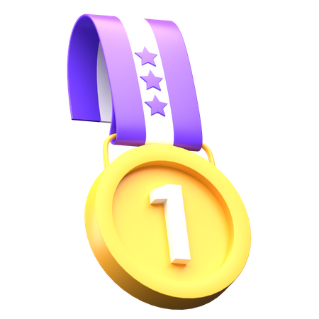 First Place Medal 3D Illustration