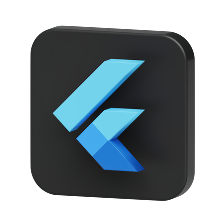 Flutter Logo 3D Illustration