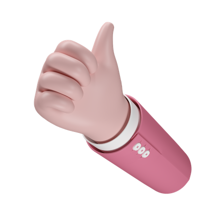 Free 親指を立てた手振り  3D Icon