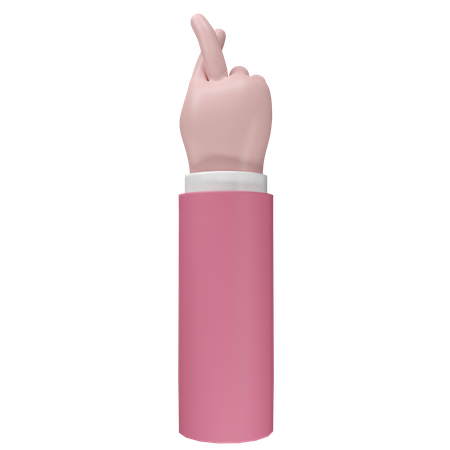 Free 指を交差させる手振り  3D Icon