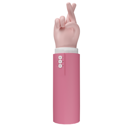 Free 指を交差させる手振り  3D Icon