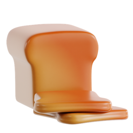 Free 검은 빵  3D Icon